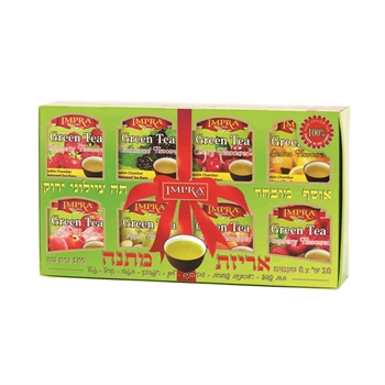 Green Tea in Different Flavors the Gift Box Package