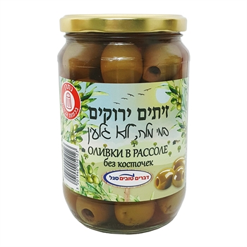 Pitted green olives 700g
